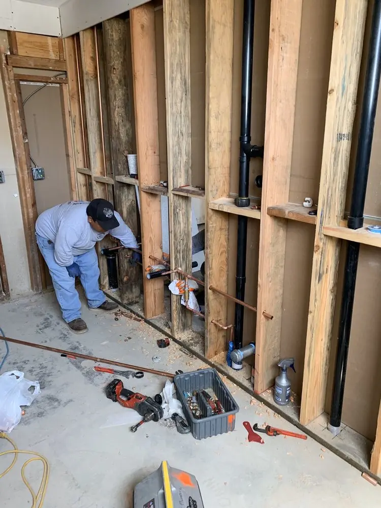 Commercial rough-in plumbing for Water Heater Replacement in Brownsville